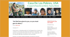 Desktop Screenshot of casadelospobresusa.com