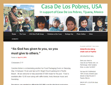 Tablet Screenshot of casadelospobresusa.com